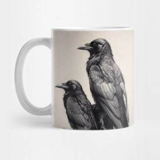 Raven's Reverie - Two Black Crow Art Mug